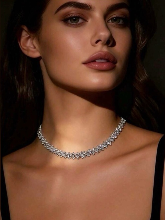 Jewelry - New Luxe Rhinestone Choker Necklace ~ Short Crystal Necklace